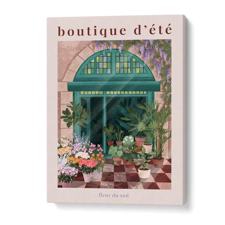 Charming FRENCH FLOWER SHOP POSTER, BAR & CAFE ART by Goed Blauw, perfect for enhancing any space with floral elegance.