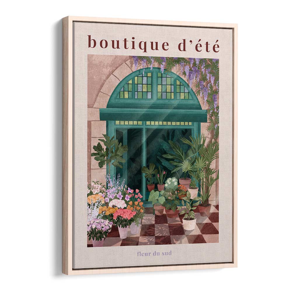 Charming FRENCH FLOWER SHOP POSTER, BAR & CAFE ART by Goed Blauw, perfect for adding elegance to any space.
