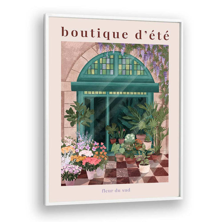Charming FRENCH FLOWER SHOP POSTER, BAR art by Goed Blauw, perfect for enhancing your café or home decor.