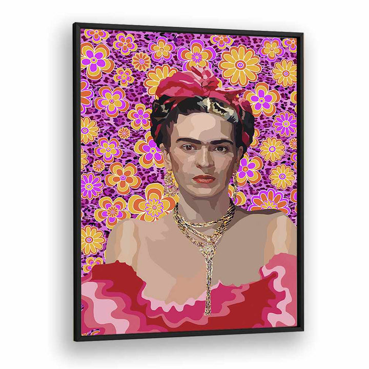 Frida By Lynnda Rakos Pop Art Paintings Pop Art Prints in Black Plain Frame