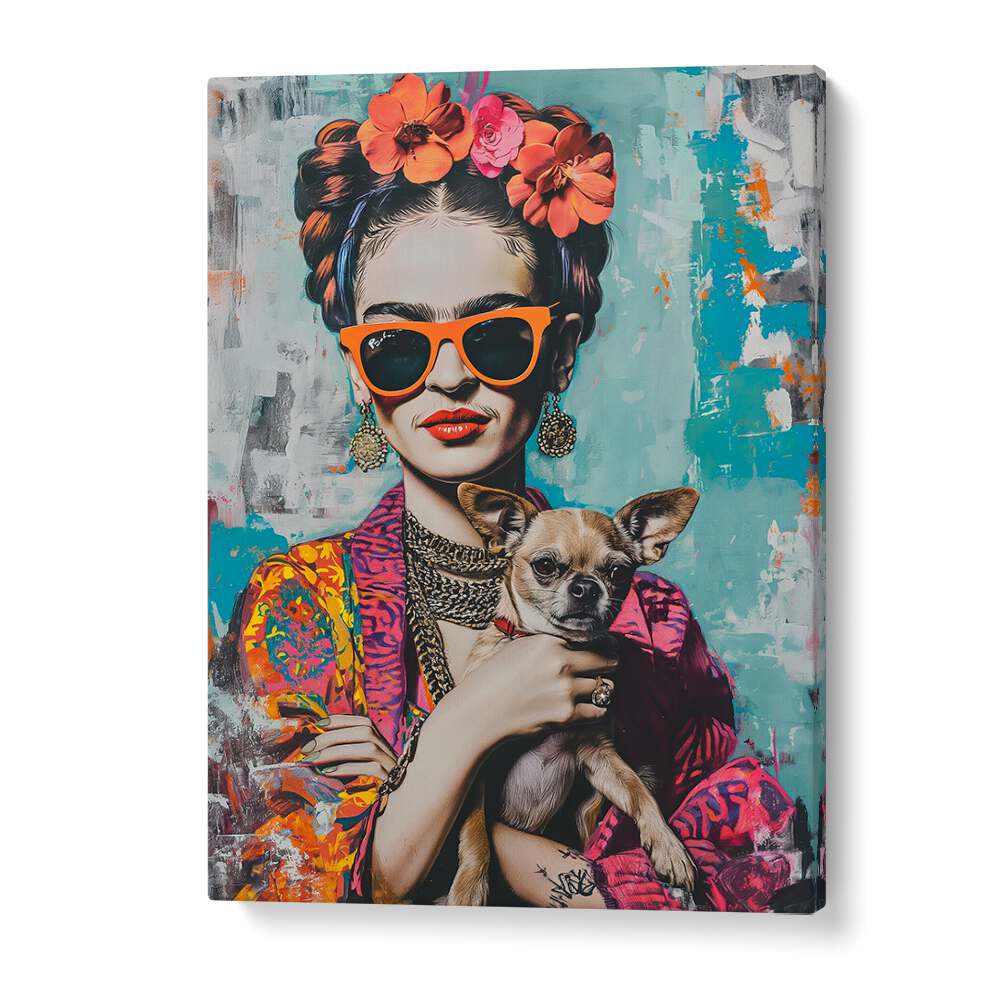 Frida Chihuahua Pop Art Paintings Pop Art Prints in Gallery Wrap