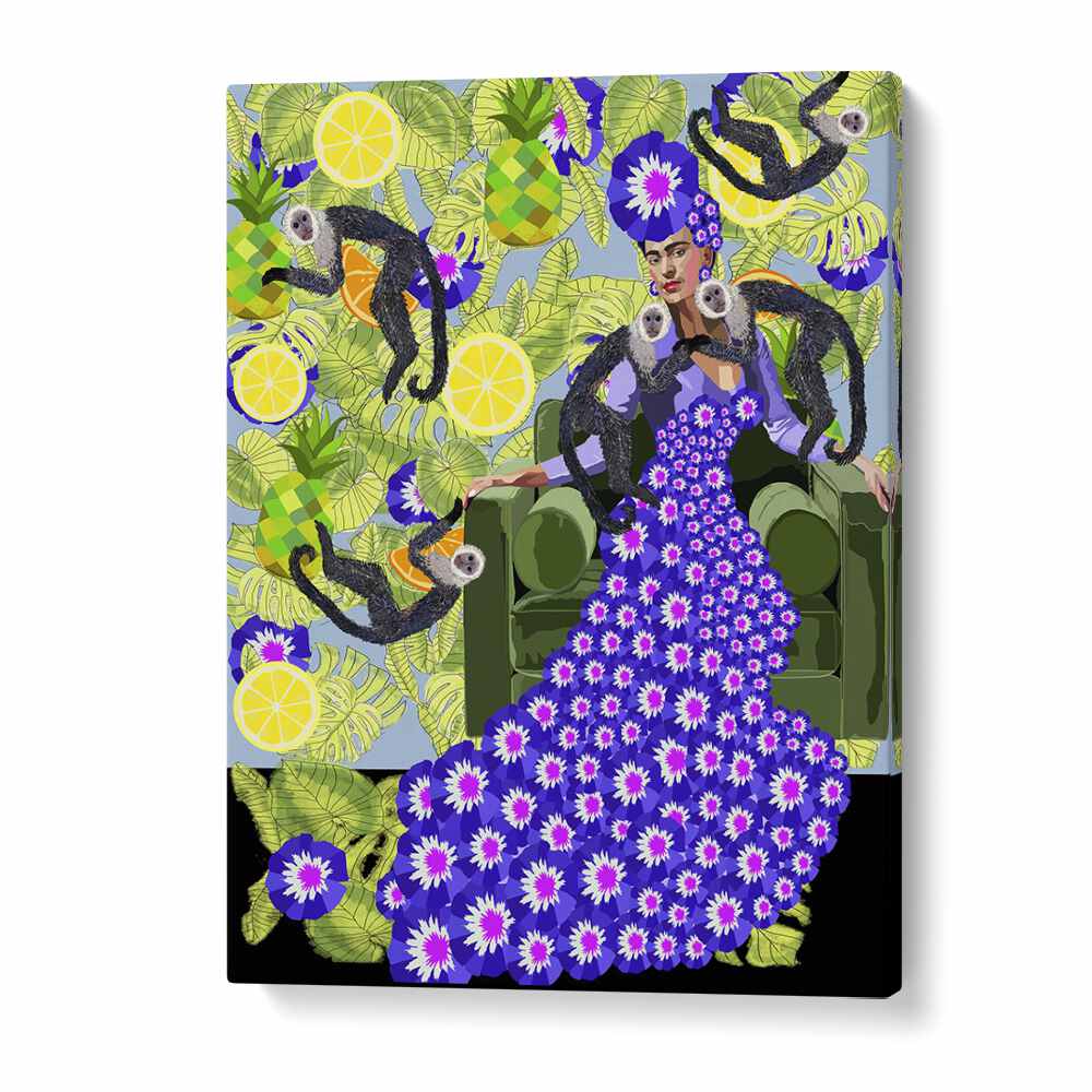 Frida In The Garden By Lynnda Rakos Pop Art Paintings Pop Art Prints in Gallery Wrap