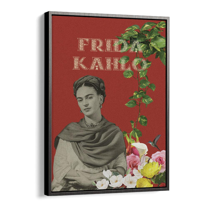 Frida Kahlo By Grishma Korjani Artist Tribute Posters in Black Floater Frame