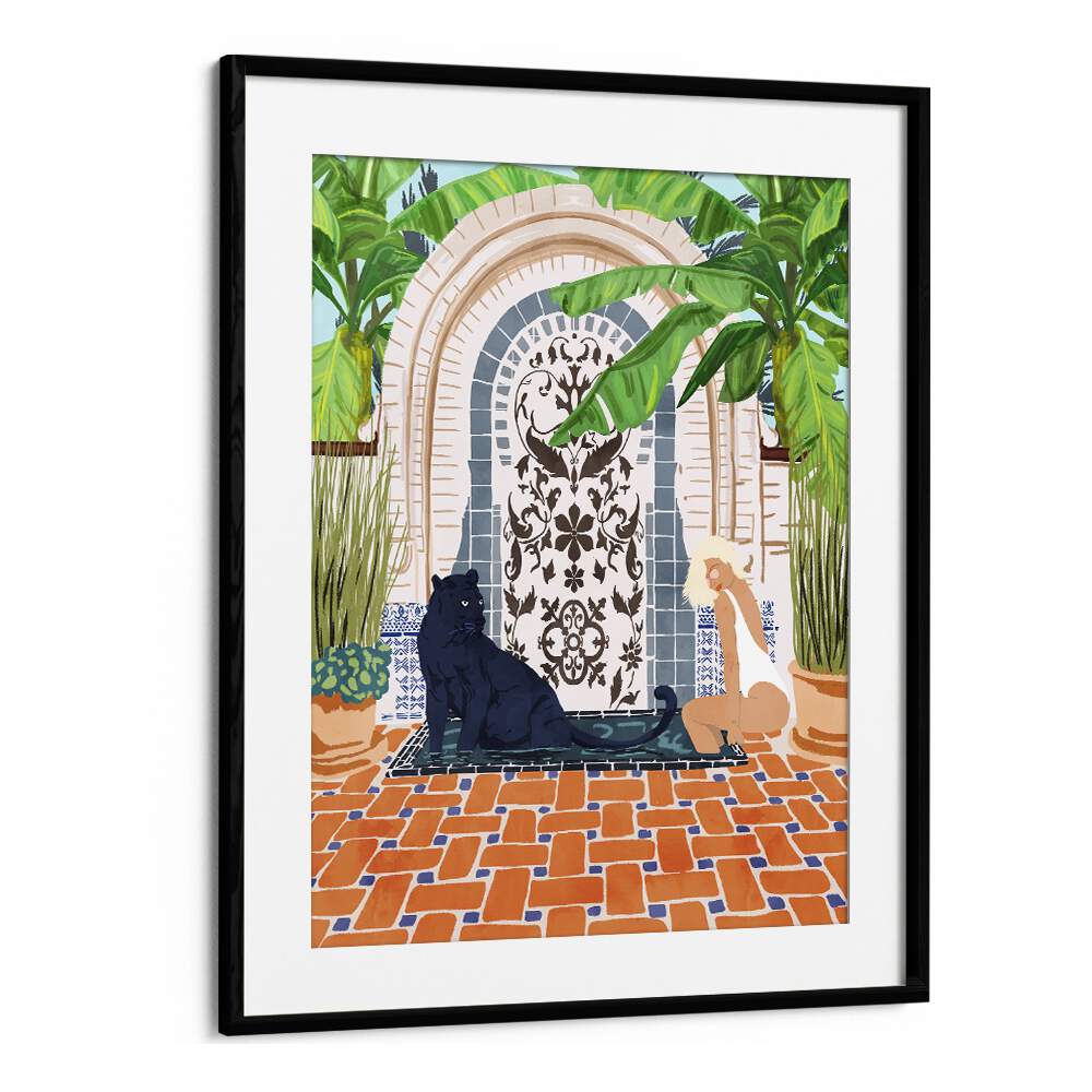 Frienaissance By Uma Gokhale Women Illustration Paintings in Black Frame With Mount