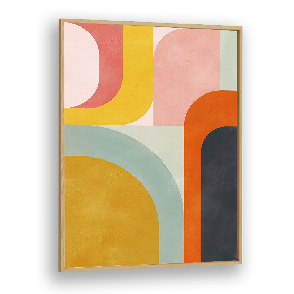 Friendly Colors II By Ana Rut Bre Landscape Art Prints in Oak Wood Plain Frame