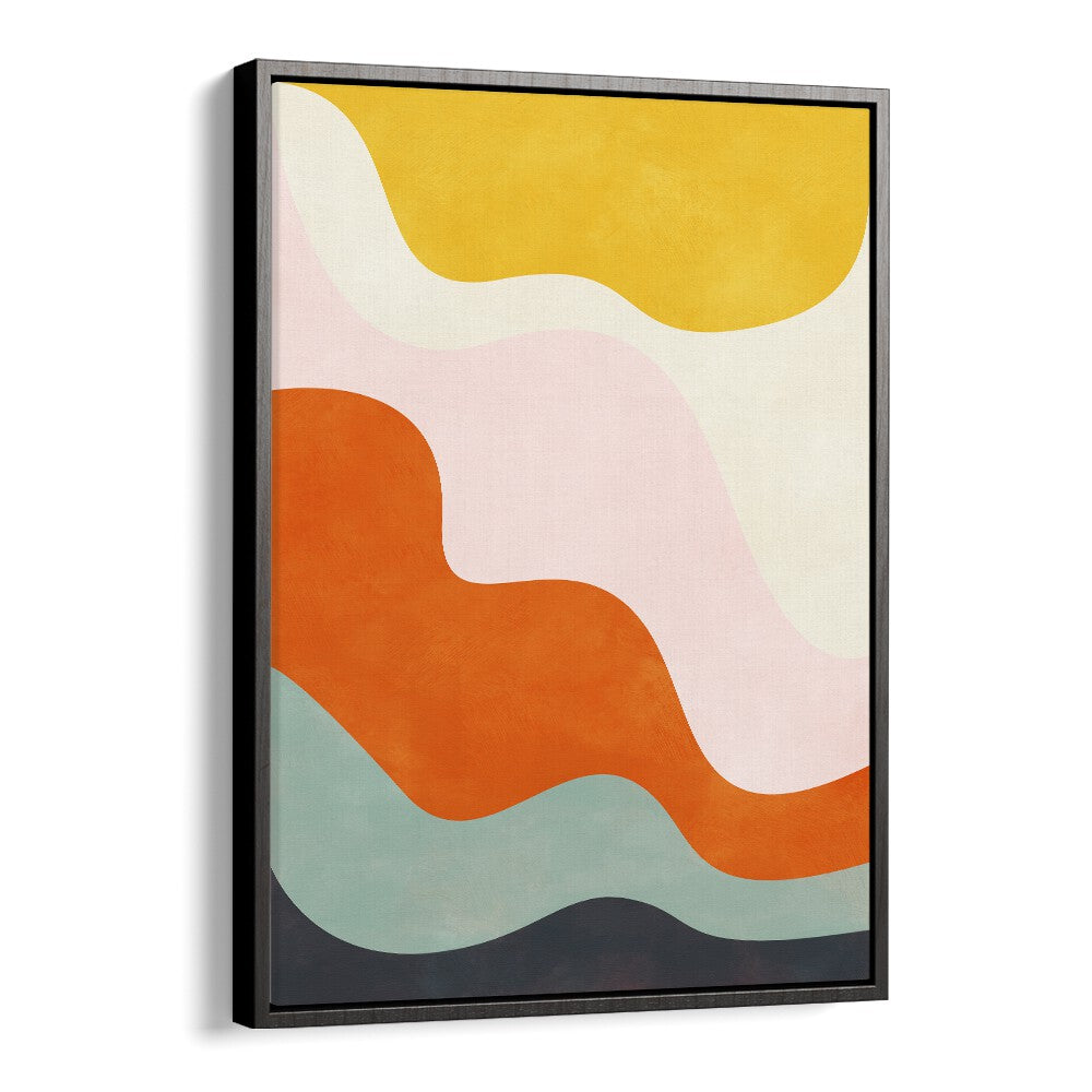 Friendly Colors III By Ana Rut Bre Landscape Art Prints in Black Floater Frame