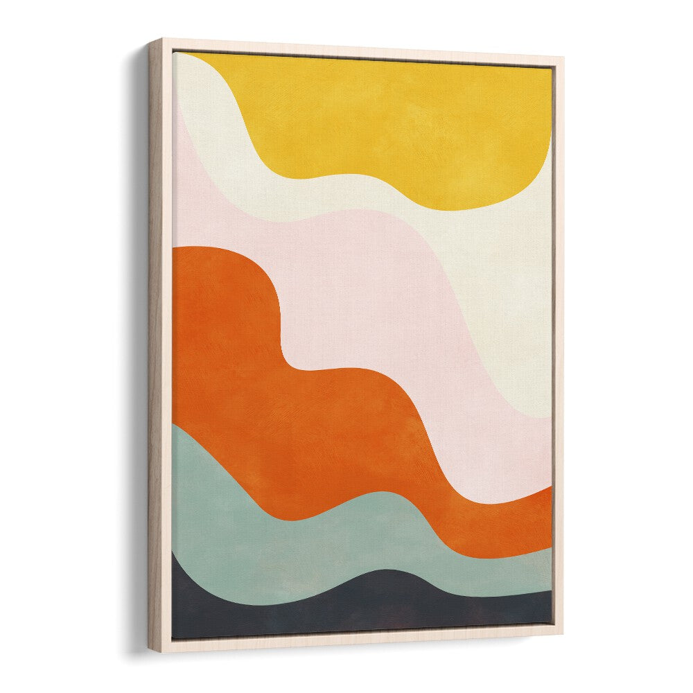 Friendly Colors III By Ana Rut Bre Landscape Art Prints in Oak Wood Floater Frame