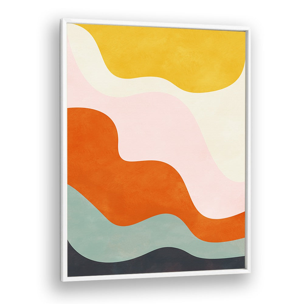 Friendly Colors III By Ana Rut Bre Landscape Art Prints in White Plain Frame