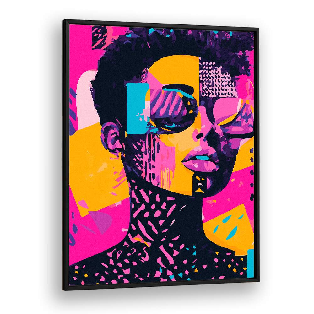 From The Eighties Pop Art Paintings Pop Art Prints in Black Plain Frame