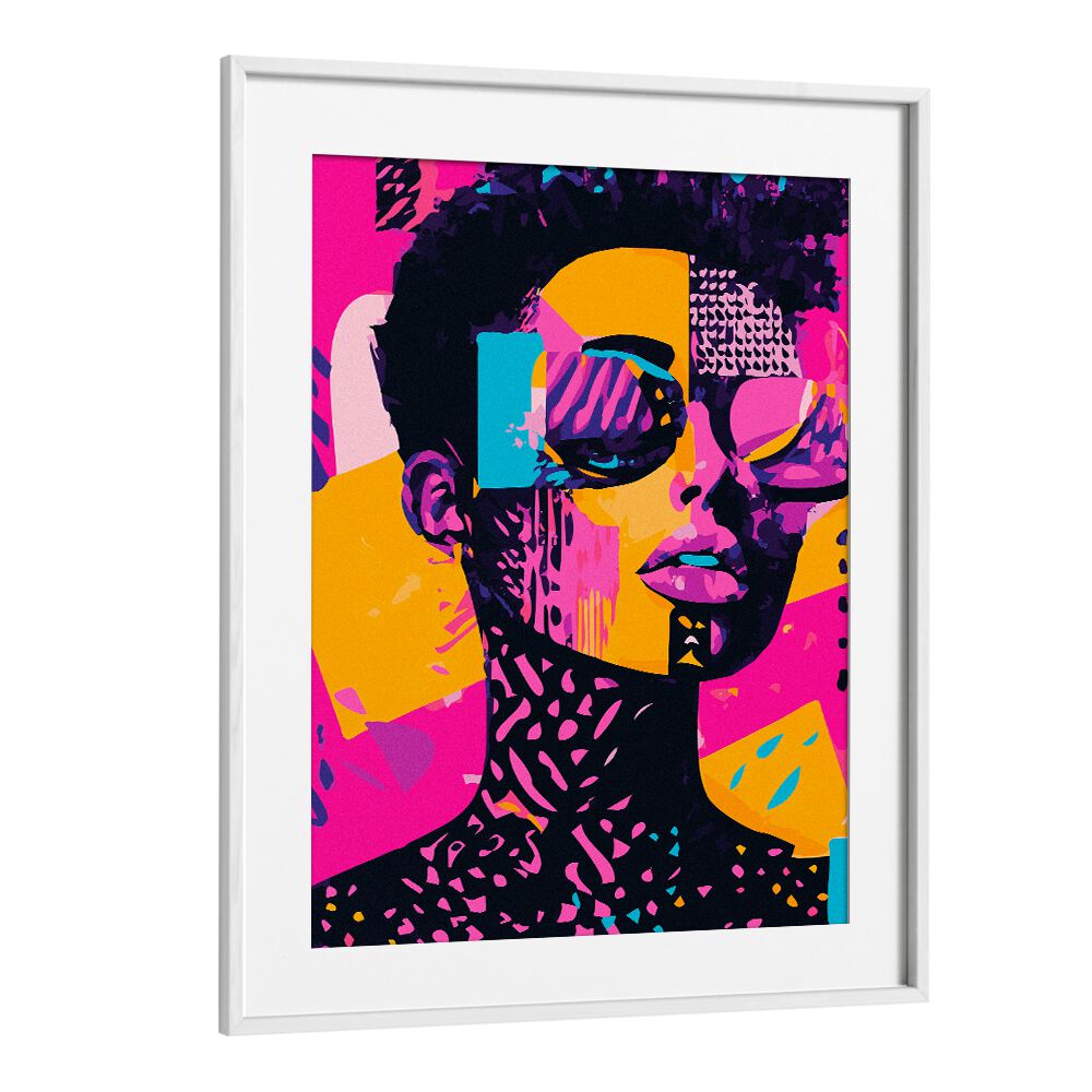 From The Eighties Pop Art Paintings Pop Art Prints in White Frame With Mount