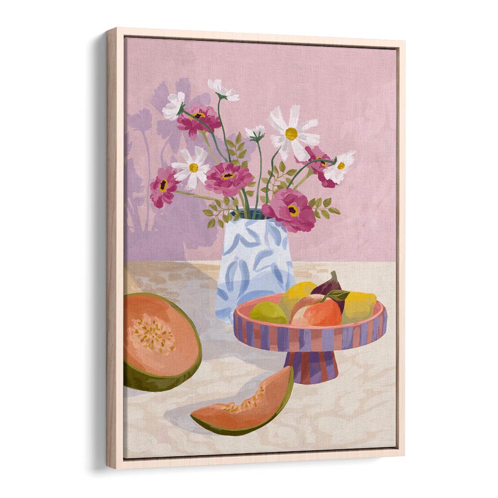 Fruit Break By Goed Blauw Kitchen Art Prints in Oak Wood Floater Frame