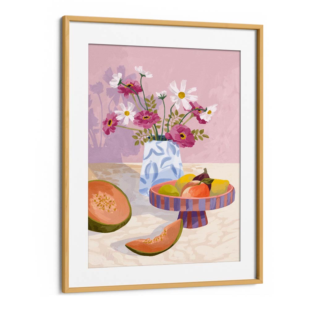 Fruit Break By Goed Blauw Kitchen Art Prints in Oak Wood Frame With Mount