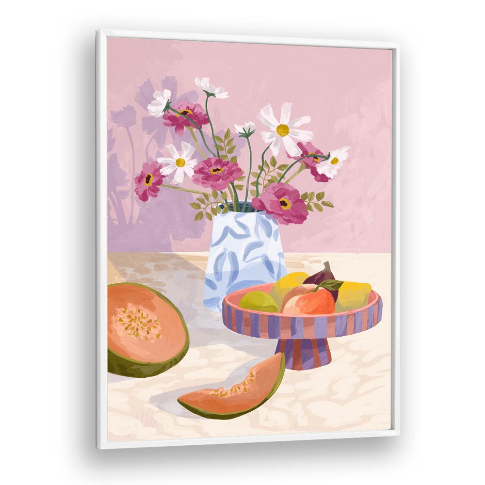 Fruit Break By Goed Blauw Kitchen Art Prints in White Plain Frame