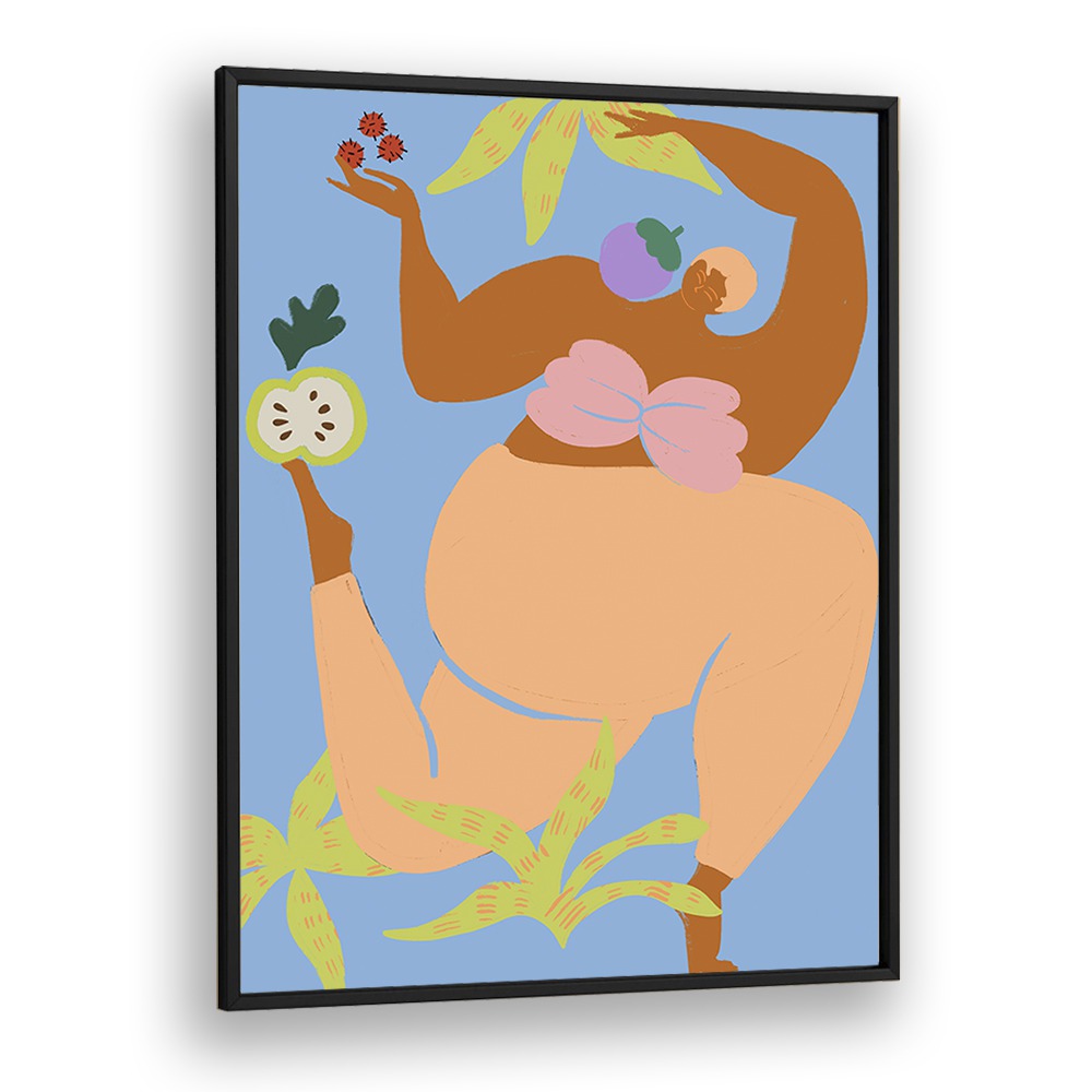 Fruity Run By Arty Guava Wall Art Prints in Black Plain Frame