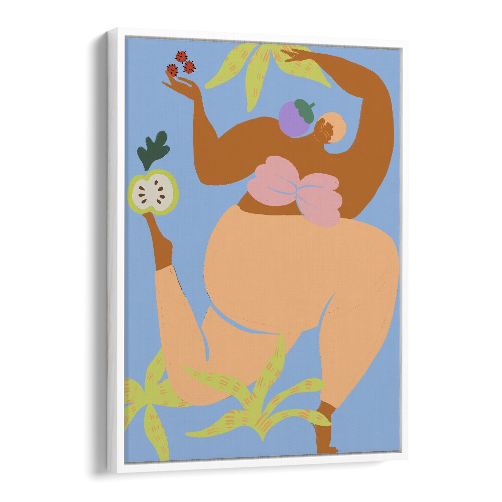 Fruity Run By Arty Guava Wall Art Prints in White Floater Frame