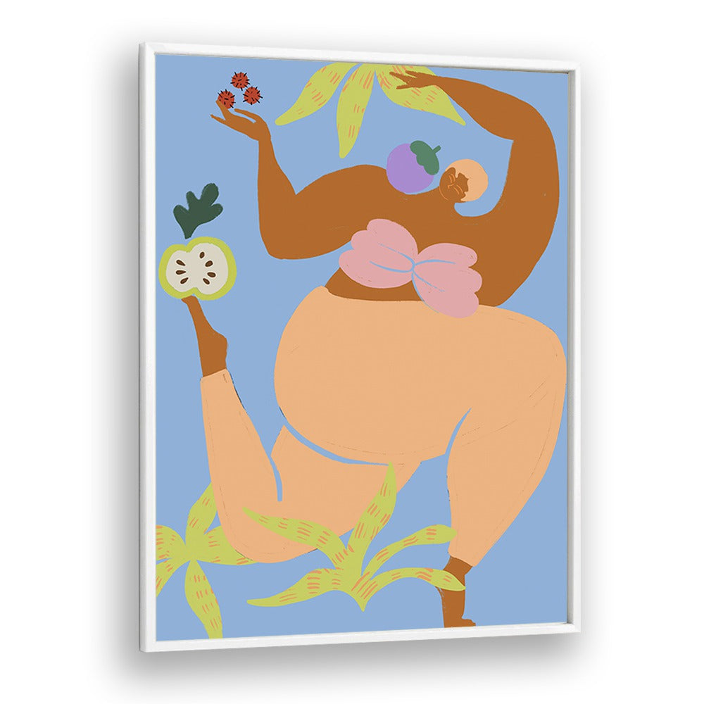 Fruity Run By Arty Guava Wall Art Prints in White Plain Frame