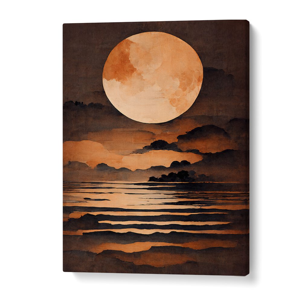 Full Moon By Treechild Landscape Paintings in Gallery Wrap