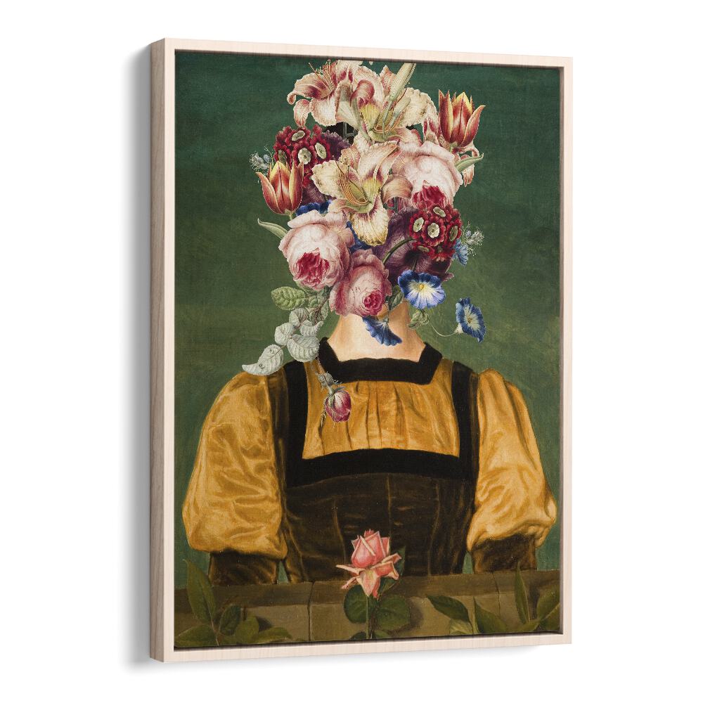 Full of Bloom by the Art Concept Altered Art Prints in Oak Wood Floater Frame