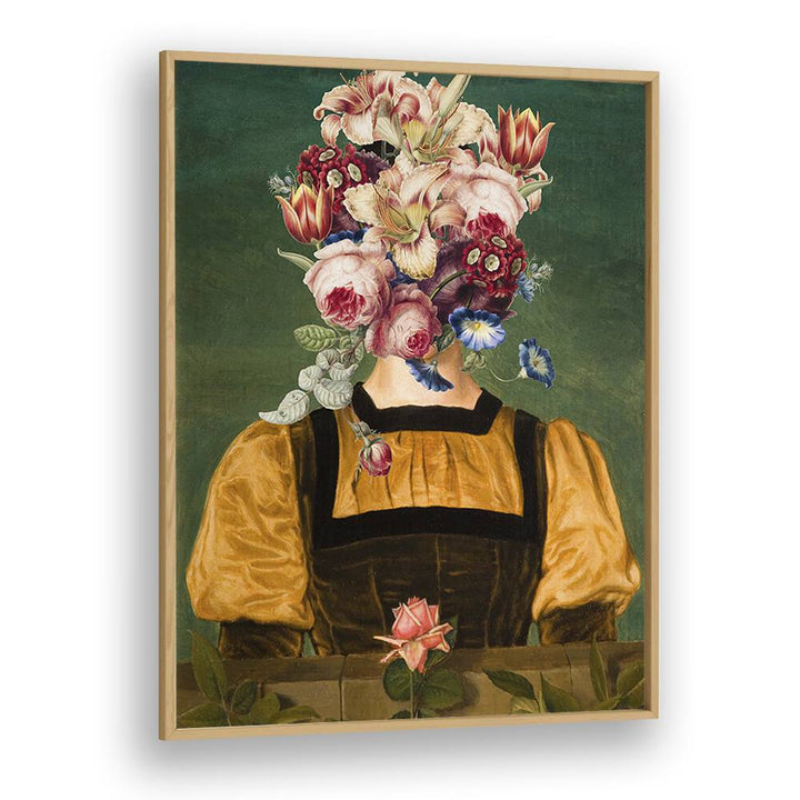 Full of Bloom by the Art Concept Altered Art Prints in Oak Wood Plain Frame