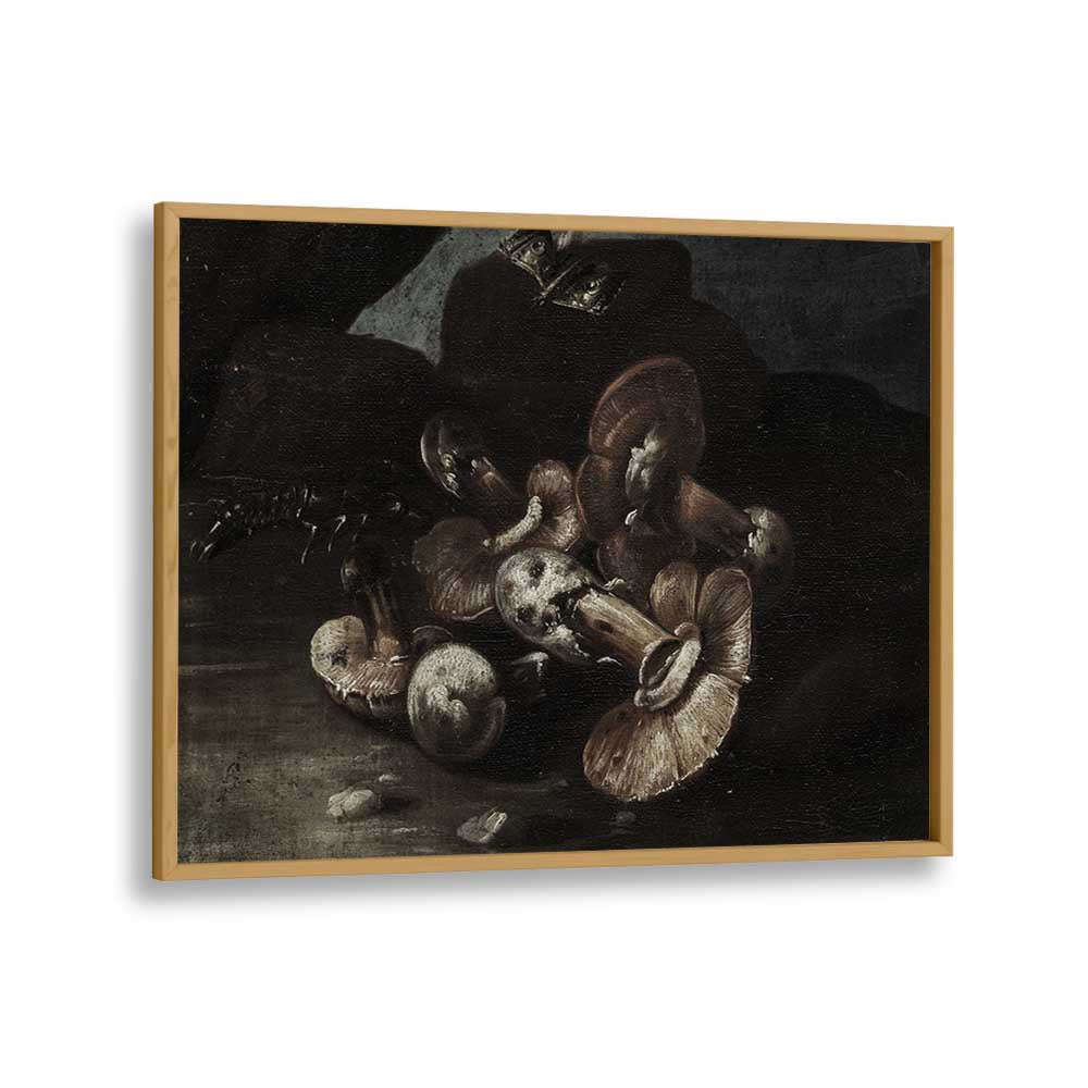 Fungal Phantoms Gothic Wall Art Prints in Oak Wood Plain Frame