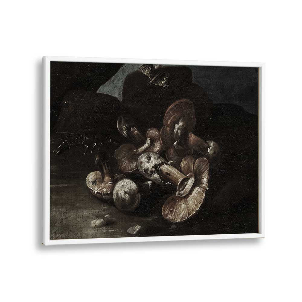 Fungal Phantoms Gothic Wall Art Prints in White Plain Frame