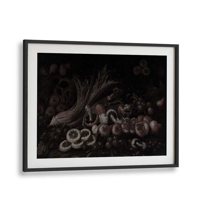 Fungal Wonders Exploring The Enchanted Forest Of Mushrooms Gothic Art Prints in Black Frame With Mount