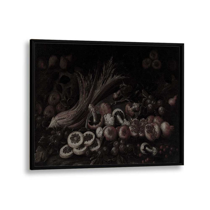 Fungal Wonders Exploring The Enchanted Forest Of Mushrooms Gothic Art Prints in Black Plain Frame