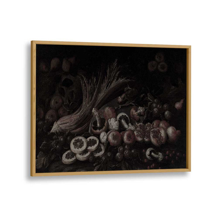 Fungal Wonders Exploring The Enchanted Forest Of Mushrooms Gothic Art Prints in Oak Wood Plain Frame