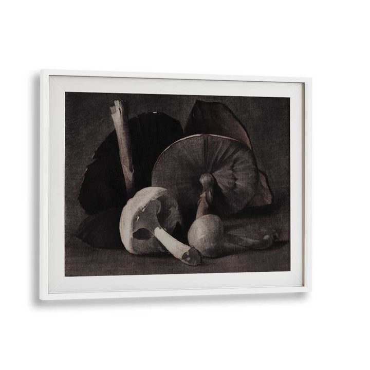 Fungi Dreams Gothic Art Prints in White Frame With Mount