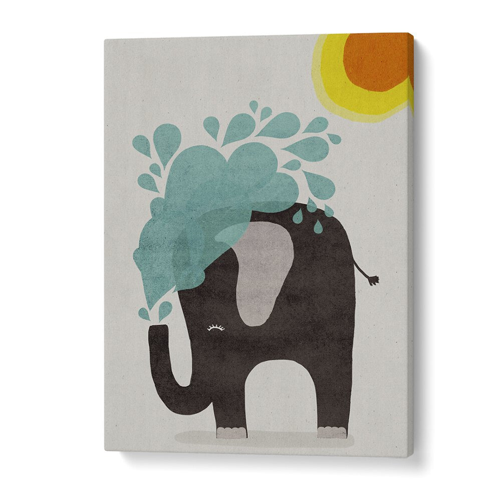 Funny Elephant by Treechild Kids Room Art Prints in Gallery Wrap