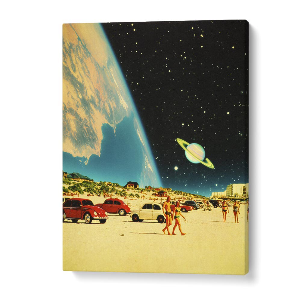 Galaxy Beach By Taudalpoi Astronaut & Nasa Paintings, Space Art Prints Artwork in Gallery Wrap
