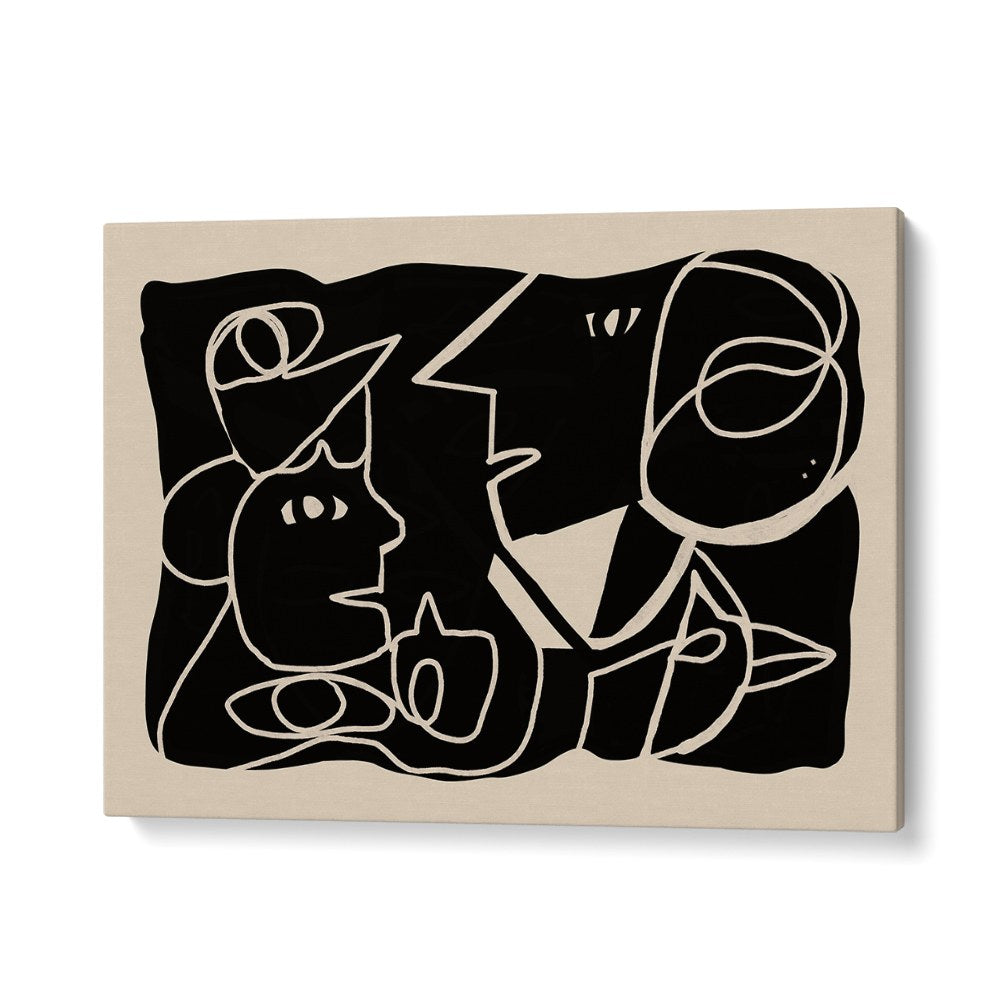 ABSTRACT FACES CONVERSATION