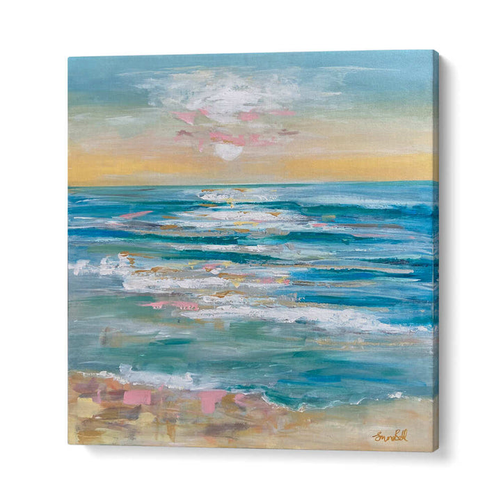 Serene waves and pastel skies in A TRANQUIL OCEAN, BEACH PAINTINGS enhance your coastal decor beautifully.