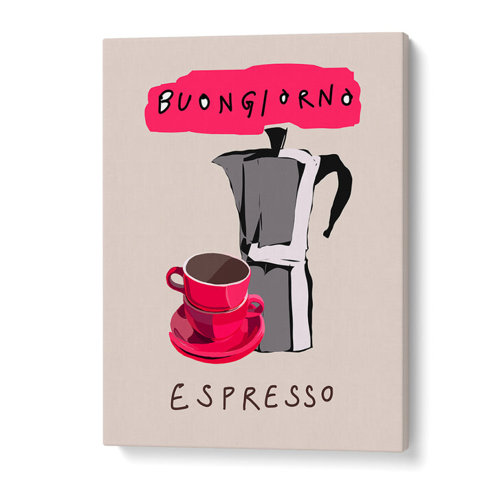 Stylish BUONGIORNO ESPRESSO, BAR art poster, perfect for adding Italian charm to your kitchen or café space.