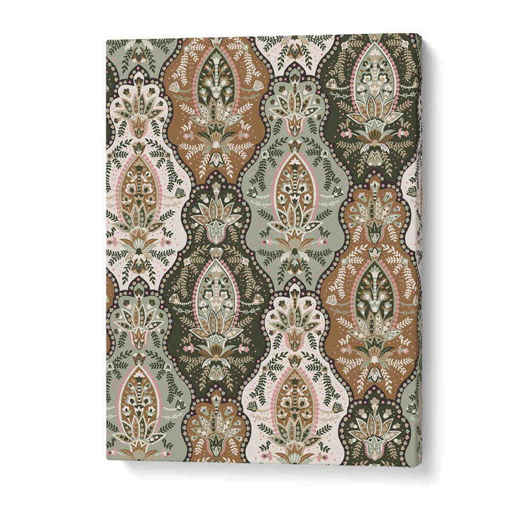 COUNTRY HOUSE PAISLEY GREEN , PATTERN ART PRINTS
