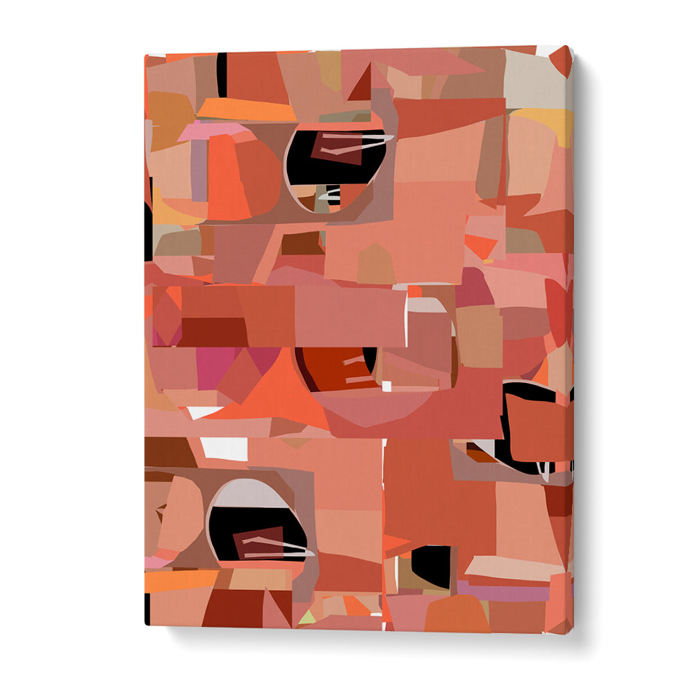 Vibrant DEEP PINK GEOMETRIC SHAPES IV, GEOMETRIC ART PRINTS, perfect for modern decor and artistic displays.