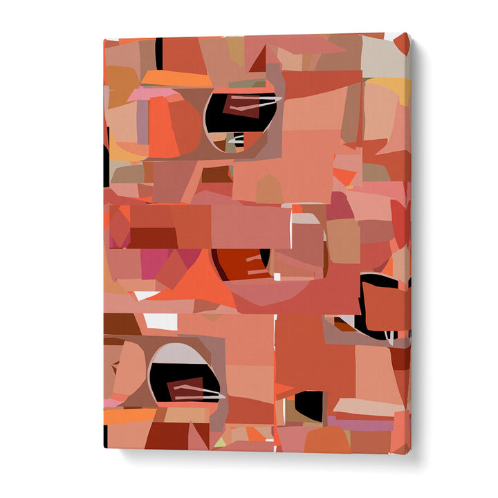 Vibrant DEEP PINK GEOMETRIC SHAPES IV, GEOMETRIC ART PRINTS, perfect for modern decor and artistic displays.