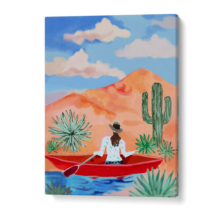 DESERT ROWING DREAM , COWBOY & MODERN AMERICANA PAINTINGS