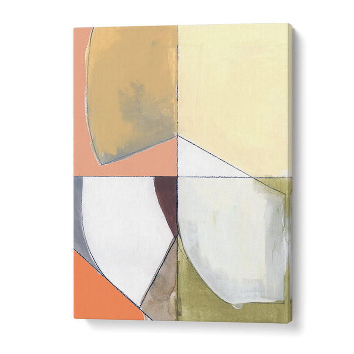 DUSTY PINK YELLOW ABSTRACT I , ABSTRACT PAINTINGS