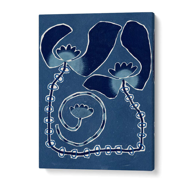 DELICATE BLOOM BLUE , FLORAL FLOWER PAINTINGS