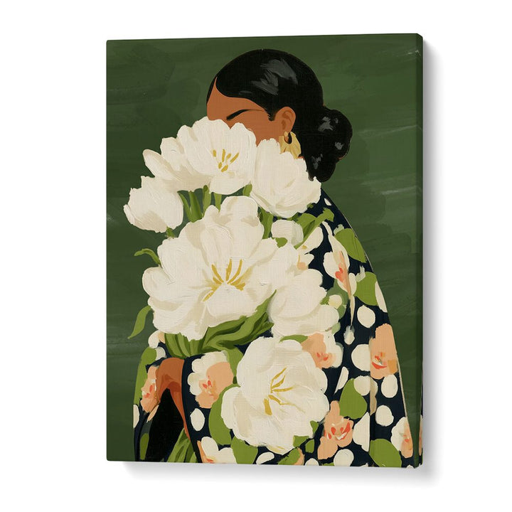ELEGANT WOMAN AND FLOWERS