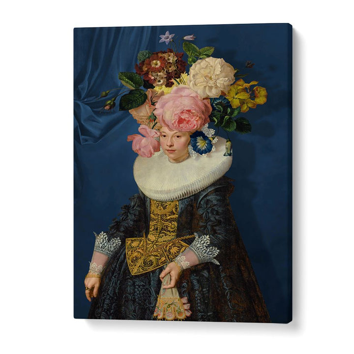 ELEGANT WOMAN FLORAL HEADDRESS