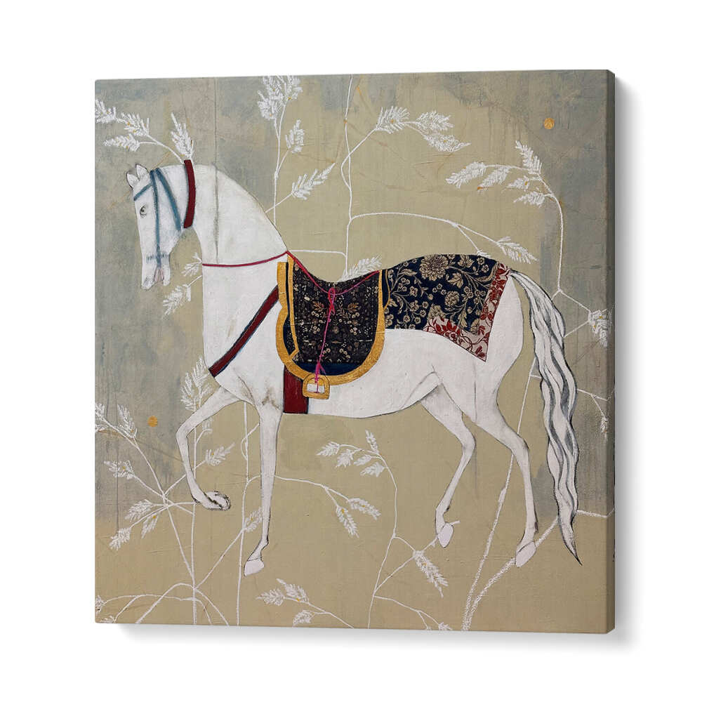 Stunning horse artwork from EQUESTRIAN ELEGANCE TAPESTRIES, ANIMAL PAINTINGS, perfect for wildlife decor enthusiasts.
