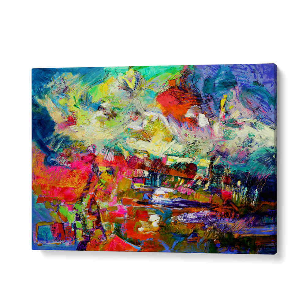 GalleryWrap EXPRESSIONIST , ABSTRACT PAINTINGS: vibrant textured canvas with bold color, movement and layered brushwork