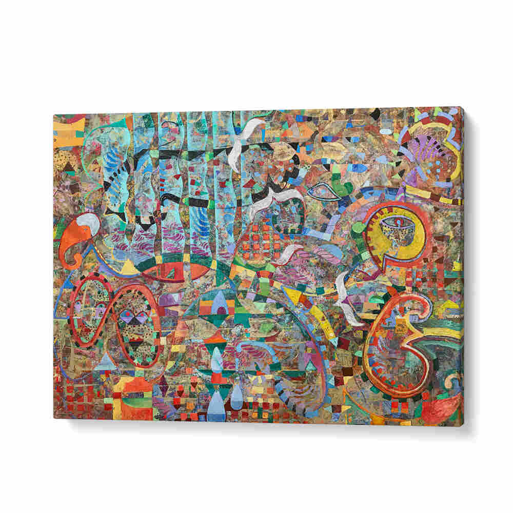 FLYING TOWARDS ETERNITY , ABSTRACT PAINTINGS on GalleryWrap: layered brushwork, dreamy gradients, soft earth tones