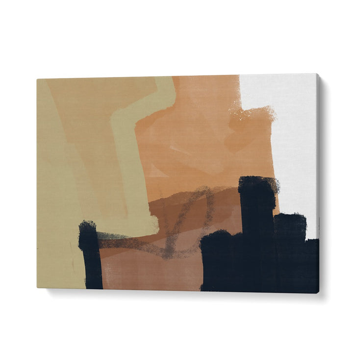 FROZEN ABSTRACT NO III, ABSTRACT PAINTINGS features warm tones and modern design for a chic decor accent.
