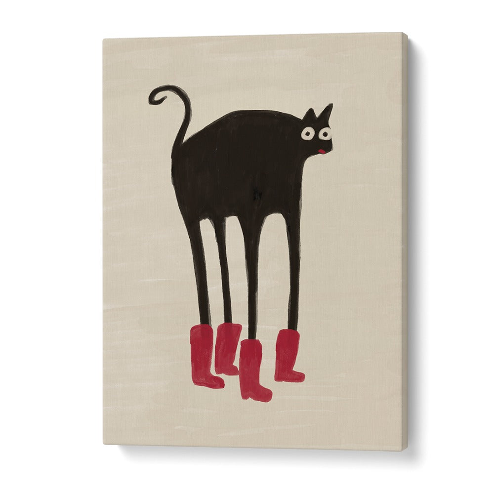 FUNNY BLACK CAT BOOTS