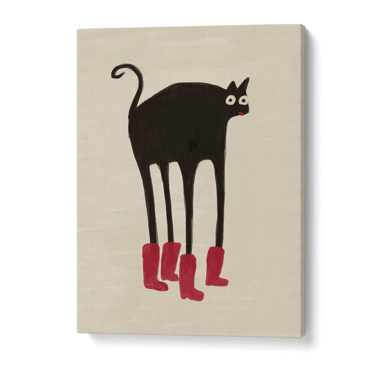 FUNNY BLACK CAT BOOTS