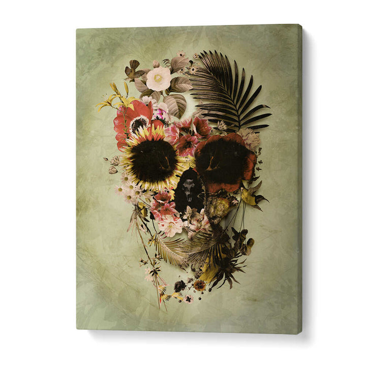 GARDEN SKULL , SURREAL ART PRINTS