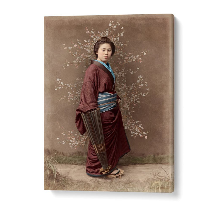 KIMONO WOMAN CHERRY BLOSSOMS